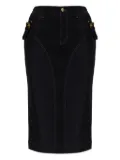 Versace Jeans Couture buckle-detail denim skirt - Black