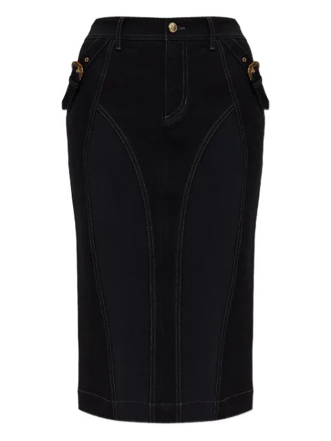 Versace Jeans Couture buckle-detail denim skirt