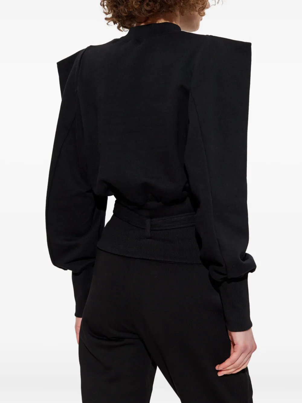 Versace Jeans Couture cotton belted sweatshirt Zwart