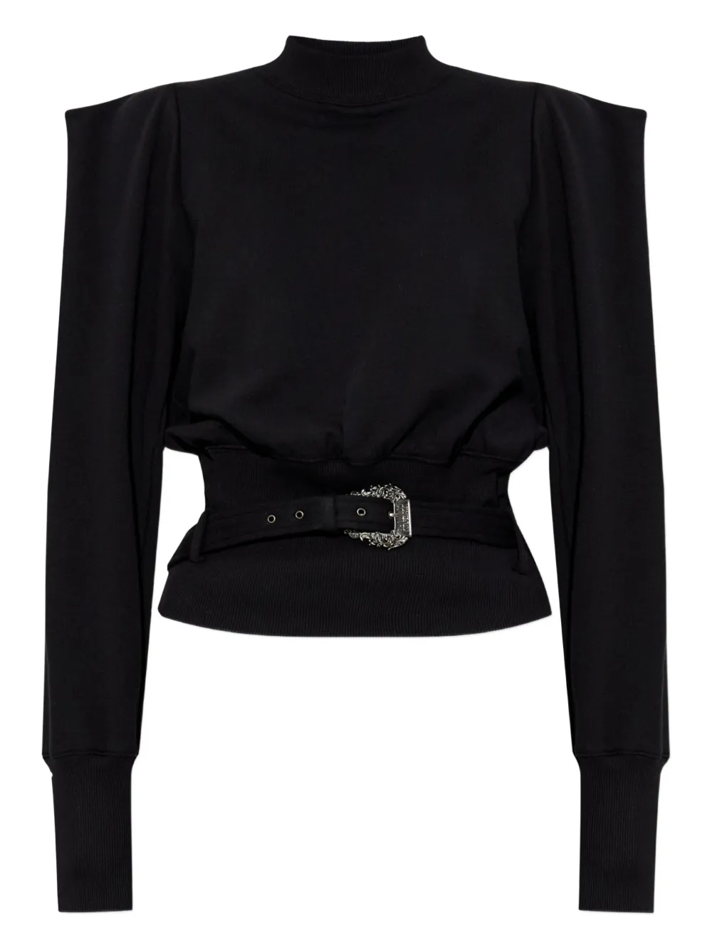 Versace Jeans Couture cotton belted sweatshirt Zwart