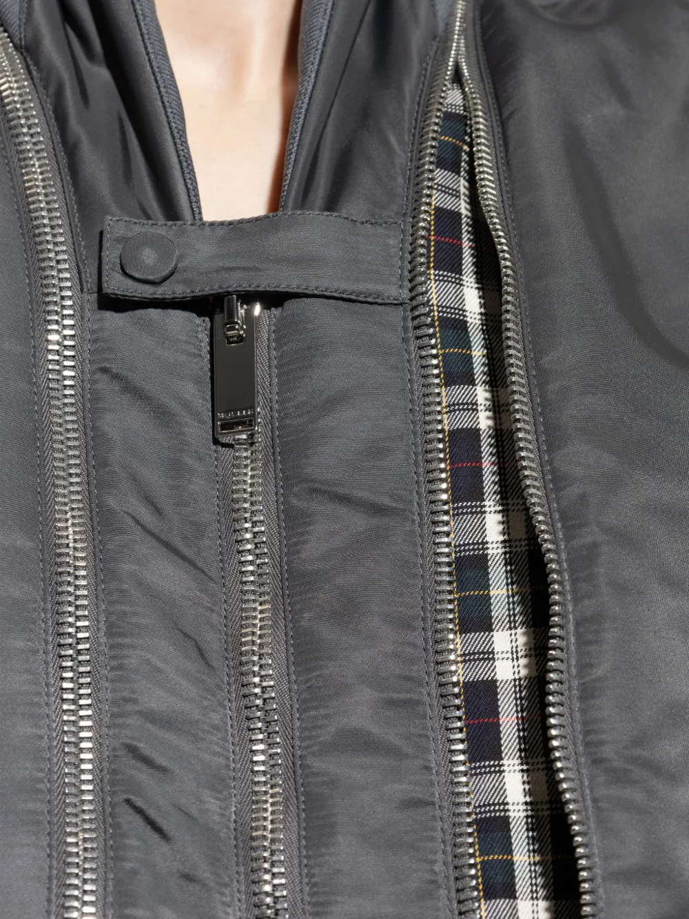 Alexander McQueen double-zip bomber jacket Grijs