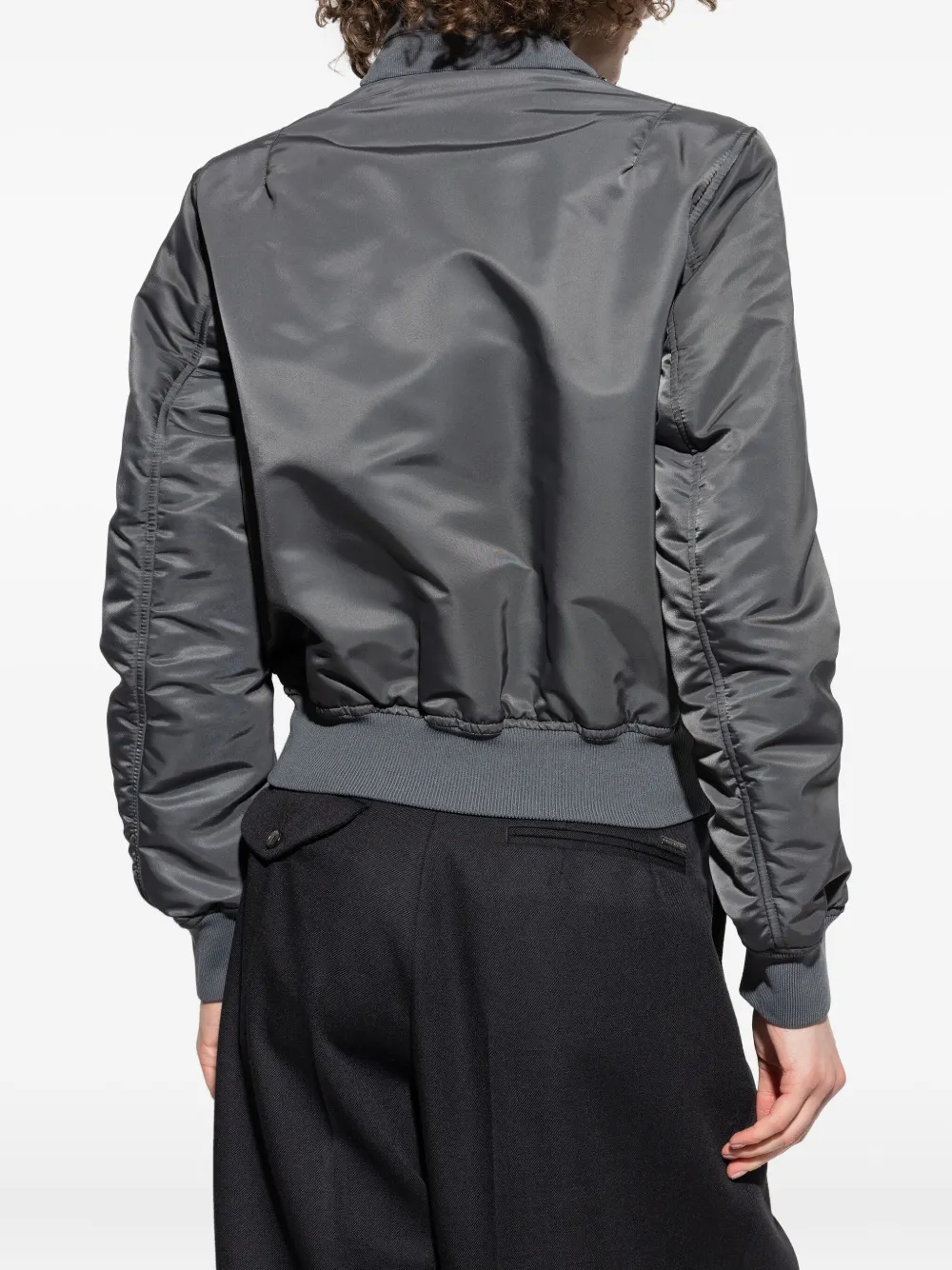 Alexander McQueen double-zip bomber jacket Grijs