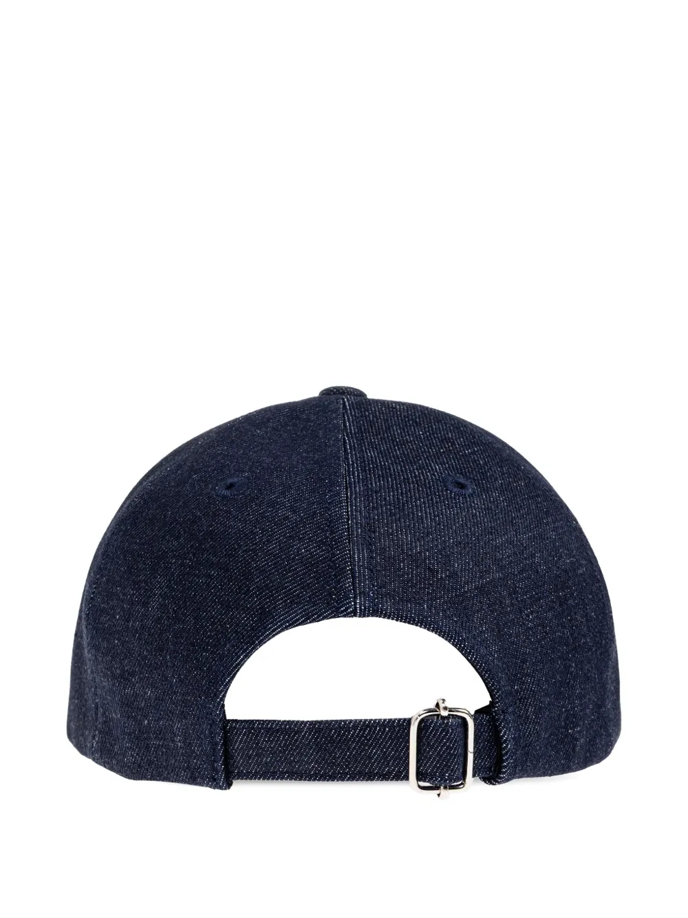 A.P.C. anchor-embroidered denim cap Blauw