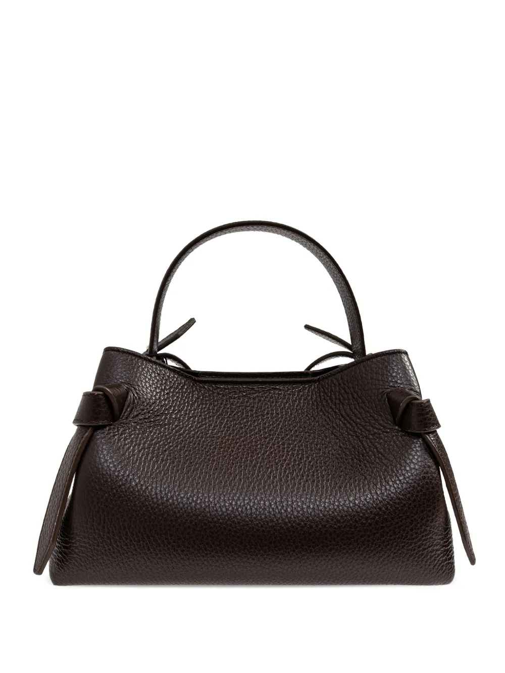 Yuzefi mini Gyoza knotted leather tote bag Bruin