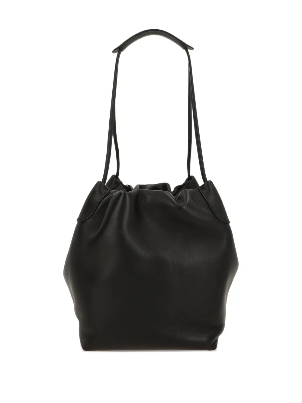 Loro Piana gathered shoulder bag - Zwart
