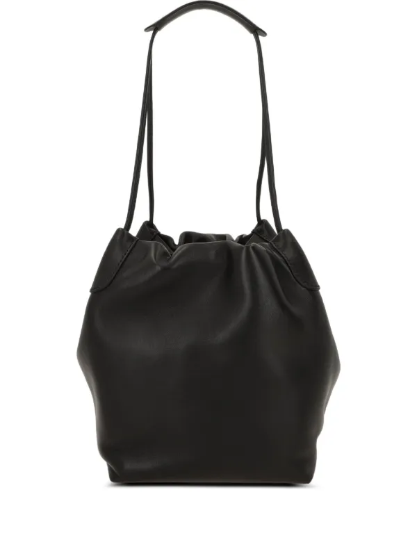 Loro Piana Gathered Shoulder Bag in Black