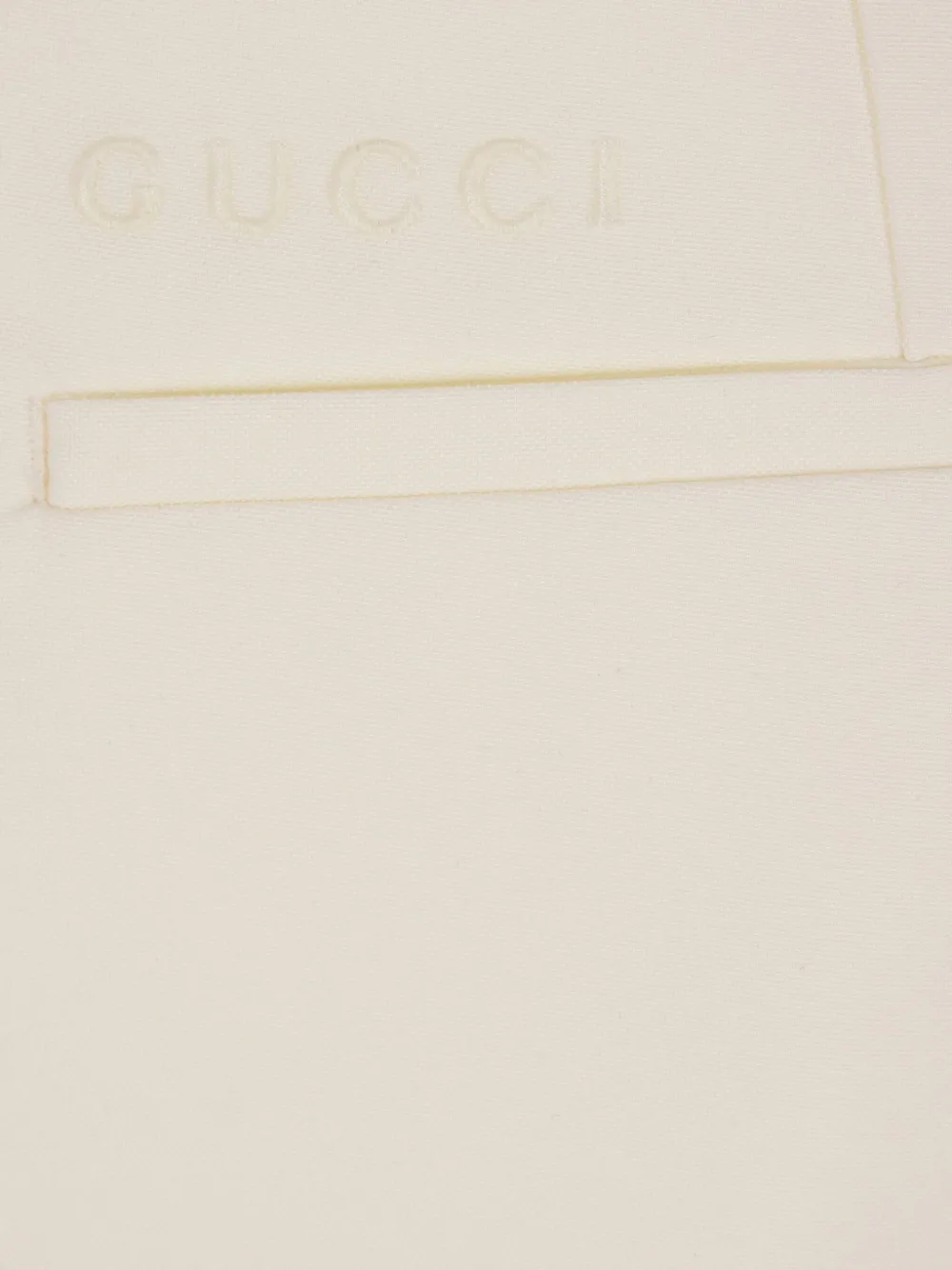 Gucci Broek met geborduurd logo Beige
