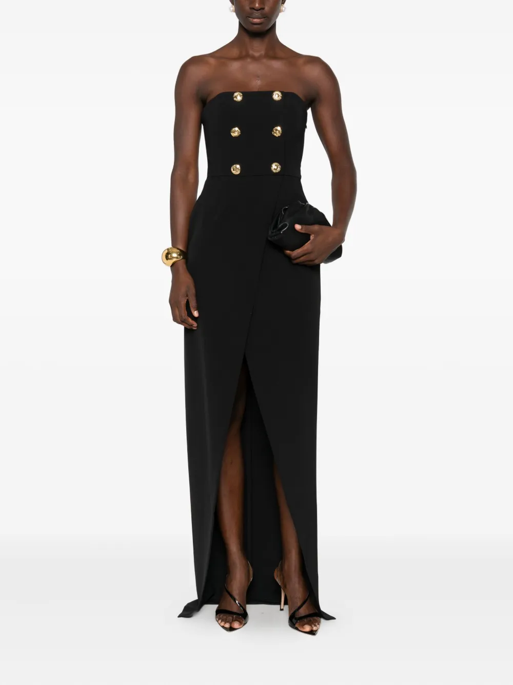 Elisabetta Franchi button-detailed dress - Zwart
