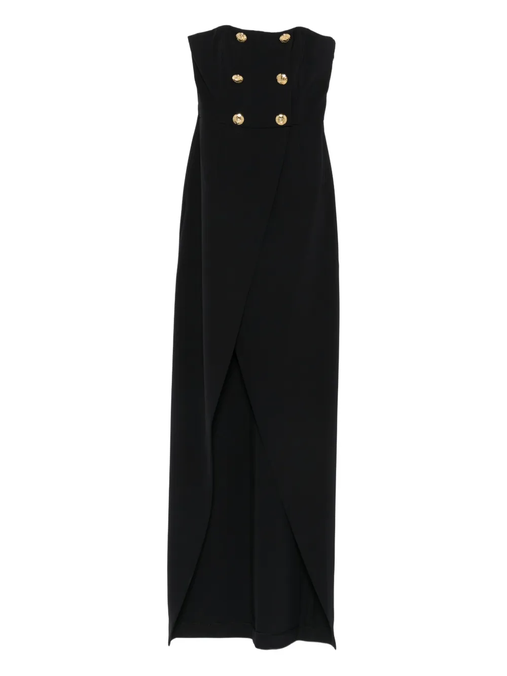 Elisabetta Franchi Button-detailed Dress In Black