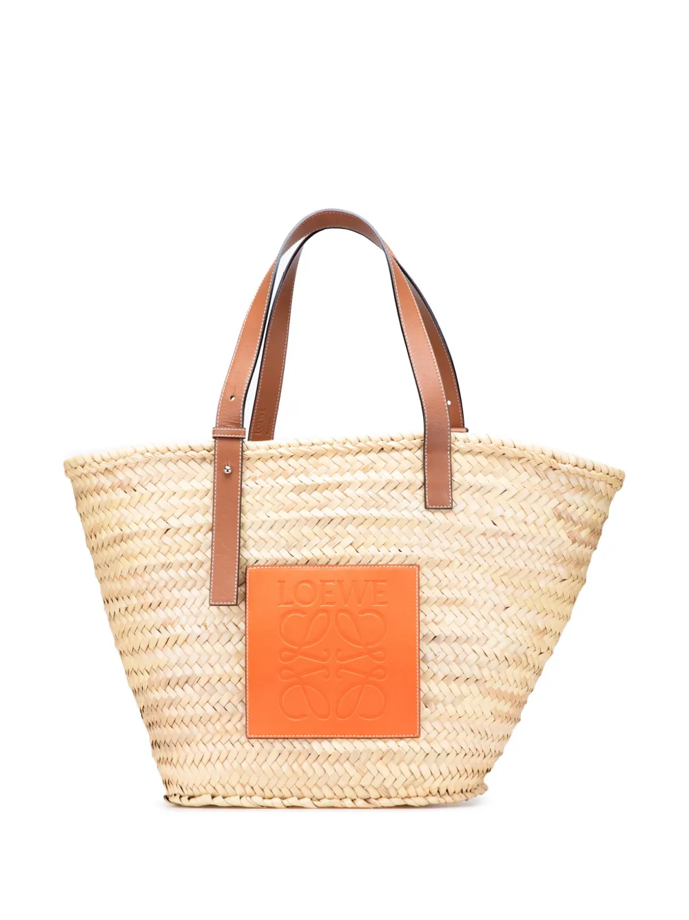 Loewe Pre-Owned 2019-2020 Large Raffia Basket Bag tote bag - ブラウン Loewe Pre-Owned 2019-2020 Large Raffia Basket Bag tote bag - ブラウン