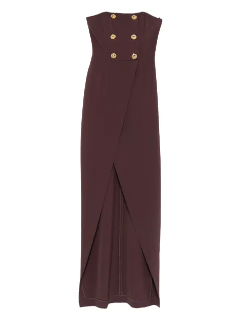 Elisabetta Franchi button-embellished wrap dress