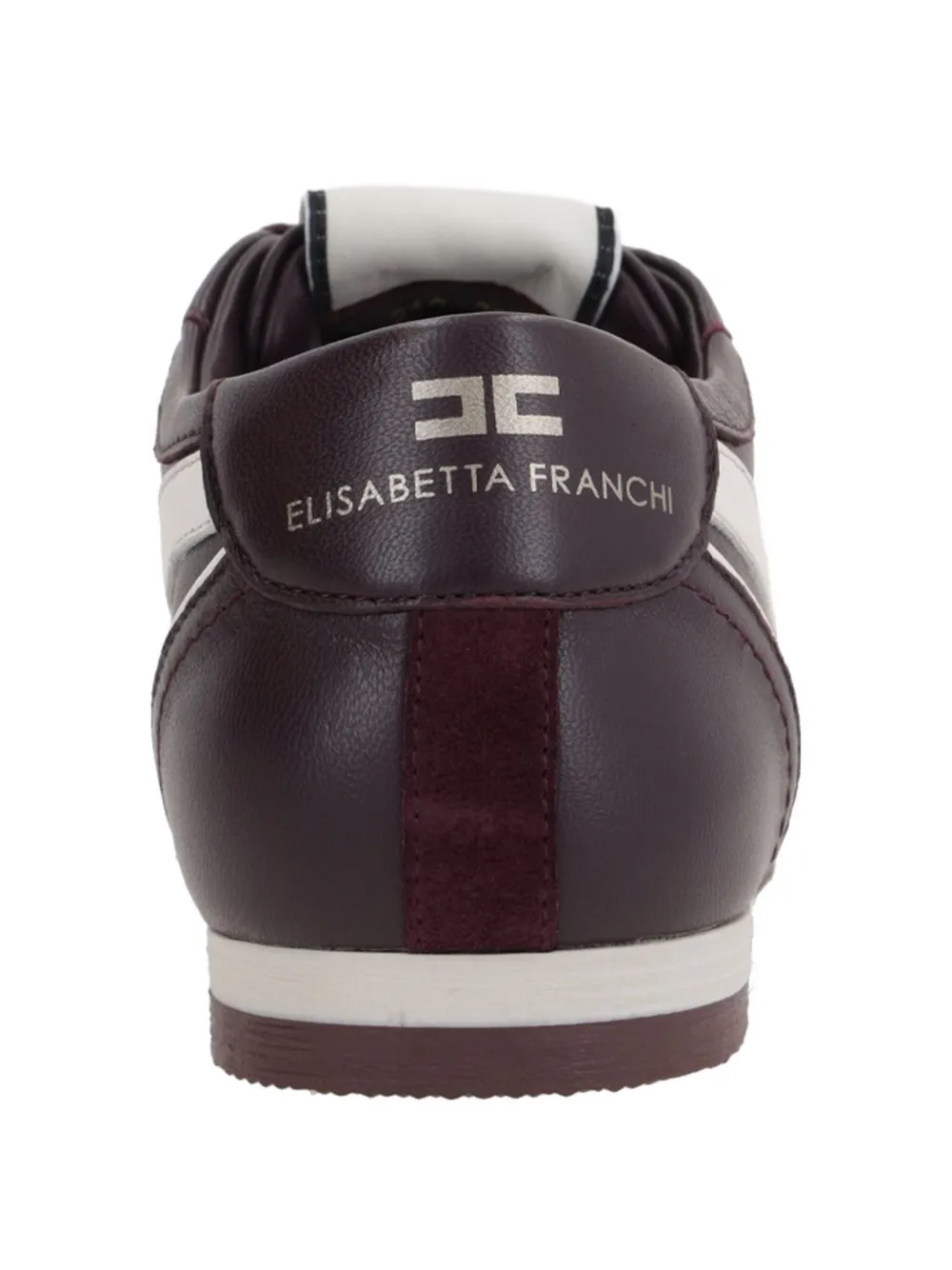Elisabetta Franchi Leather Logo Sneakers In Black