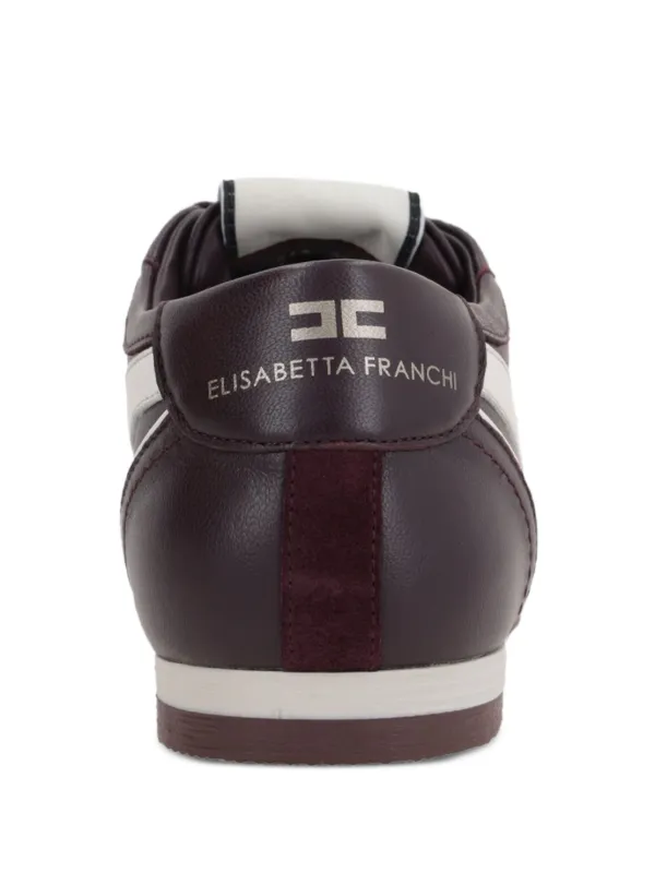 Elisabetta Franchi Leather Logo Sneakers | Red | FARFETCH GR