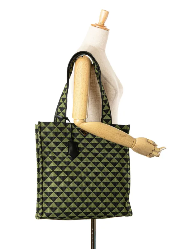 Prada Pre-Owned 2013-2025 Jacquard Triangolo Symbole Shopping Tote