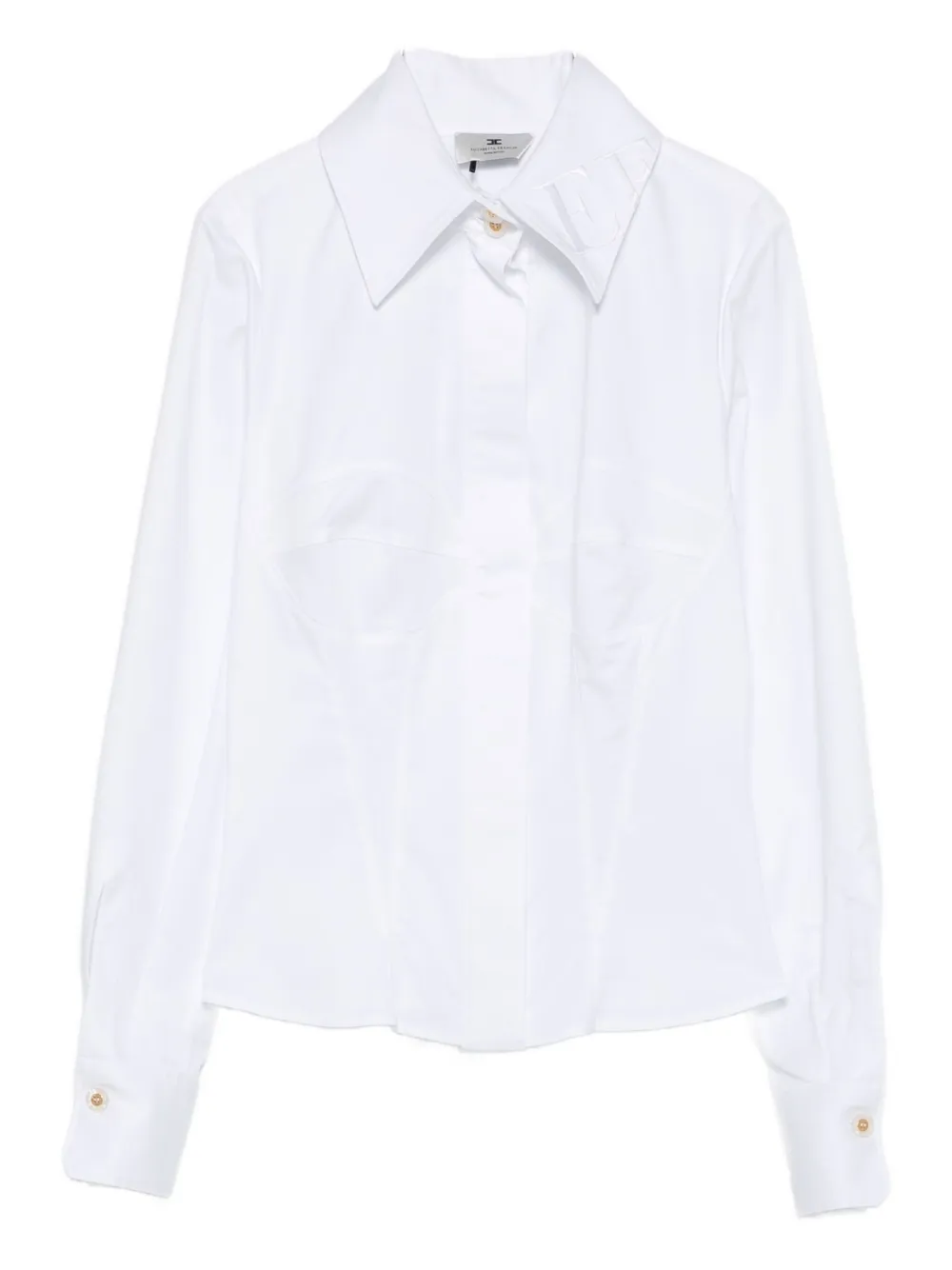 Elisabetta Franchi Blouse met geborduurd logo Wit