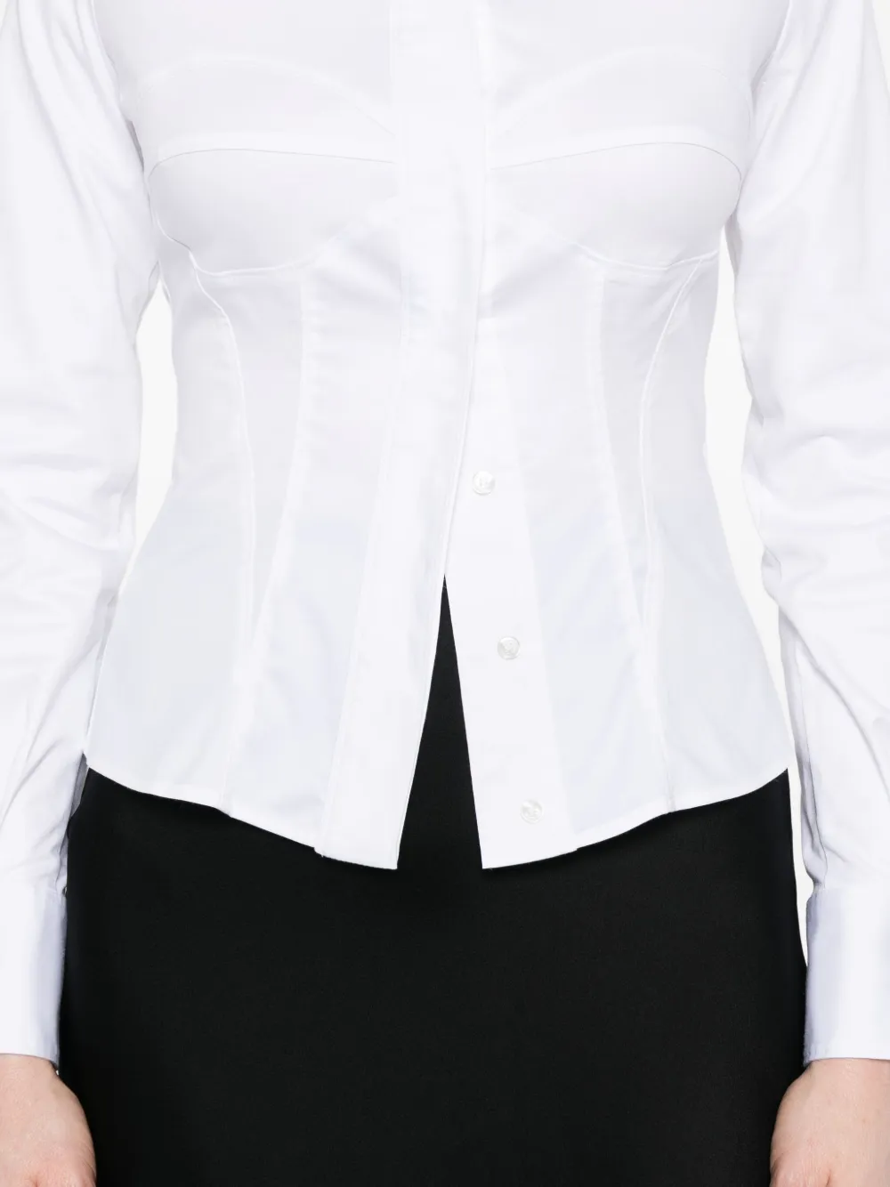 Elisabetta Franchi Blouse met geborduurd logo Wit