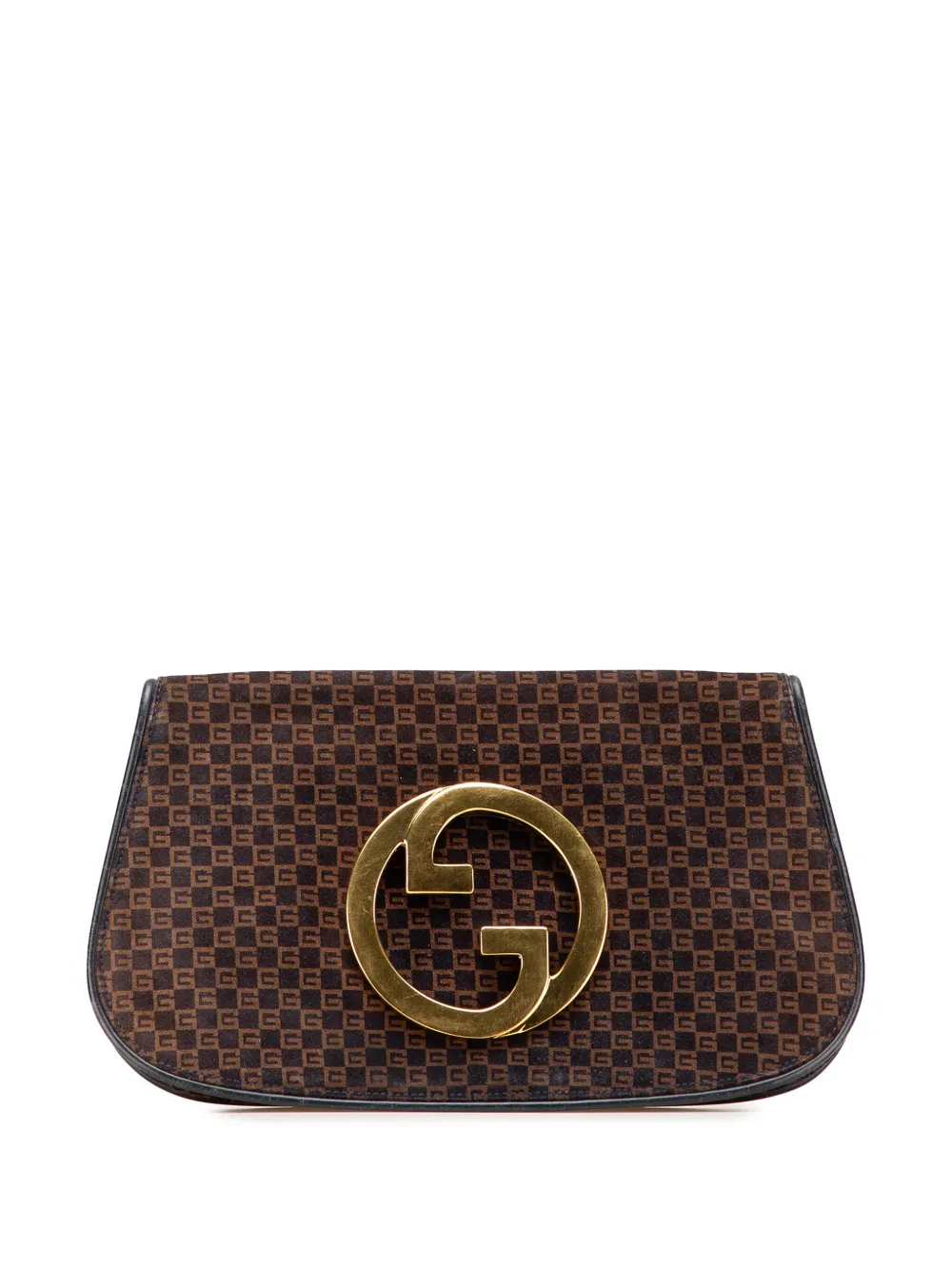 Gucci Pre-Owned 20th Century Square G Suede Blondie clutch bag - ブラウン Gucci Pre-Owned 20th Century Square G Suede Blondie clutch bag - ブラウン