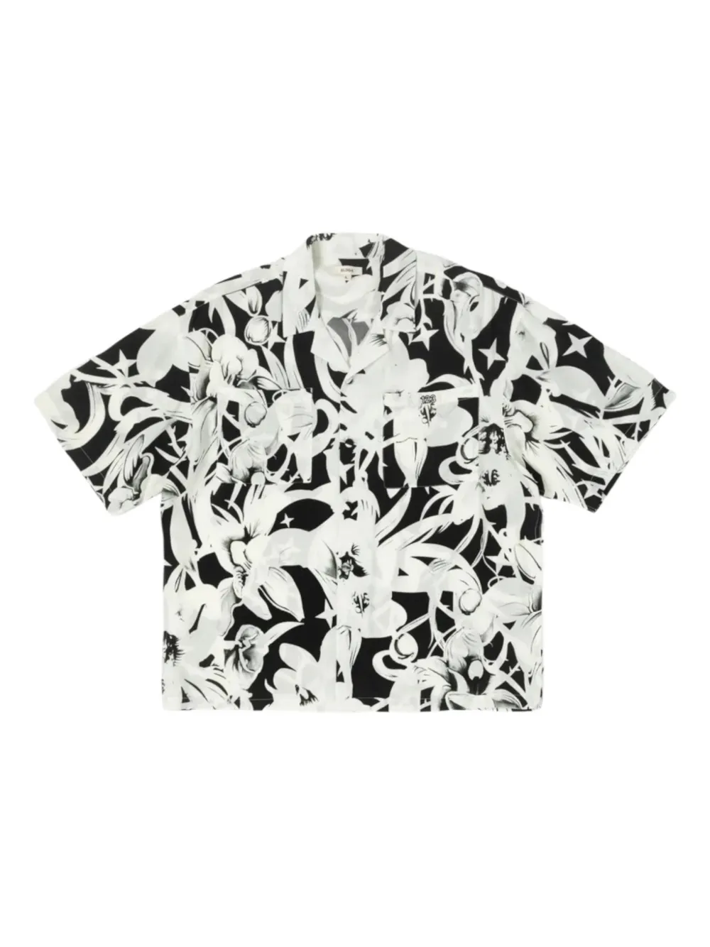 BLDG4 Razor SS Woven Whisper floral-print button-placket shirt | White | Image 1