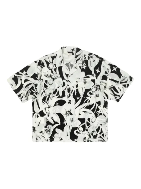 BLDG4 Razor SS Woven Whisper floral-print button-placket shirt