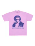 Pleasures Symphony beethoven-portrait graphic T-shirt - Pink