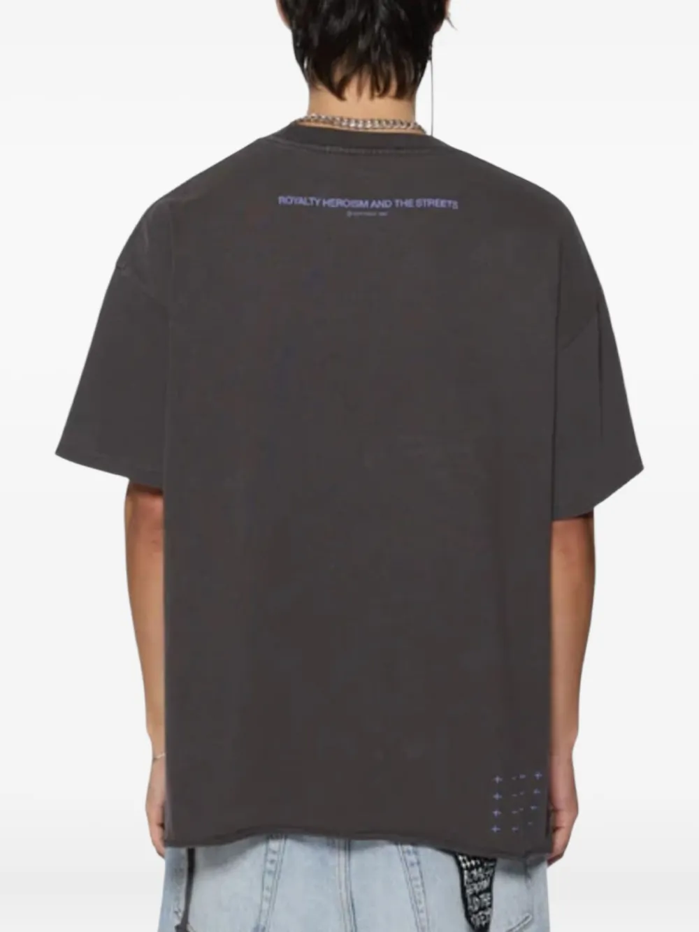 Ksubi Kingdom Ekess SS T-shirt met ronde hals en grafische print Zwart