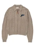 Honor The Gift Henley cable-knit quarter-zip sweater - Neutrals