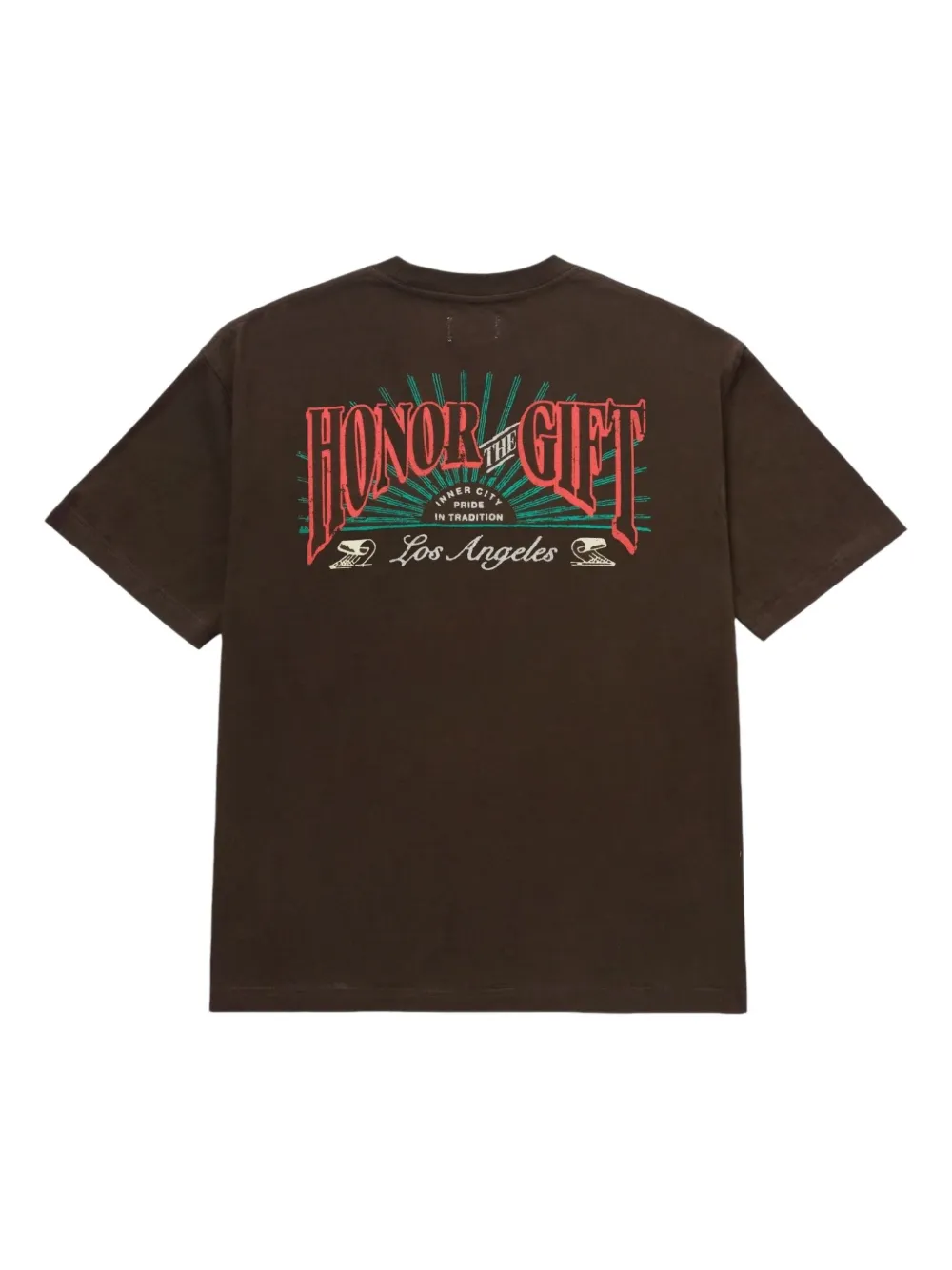 Honor The Gift T-shirt met zakprint Zwart