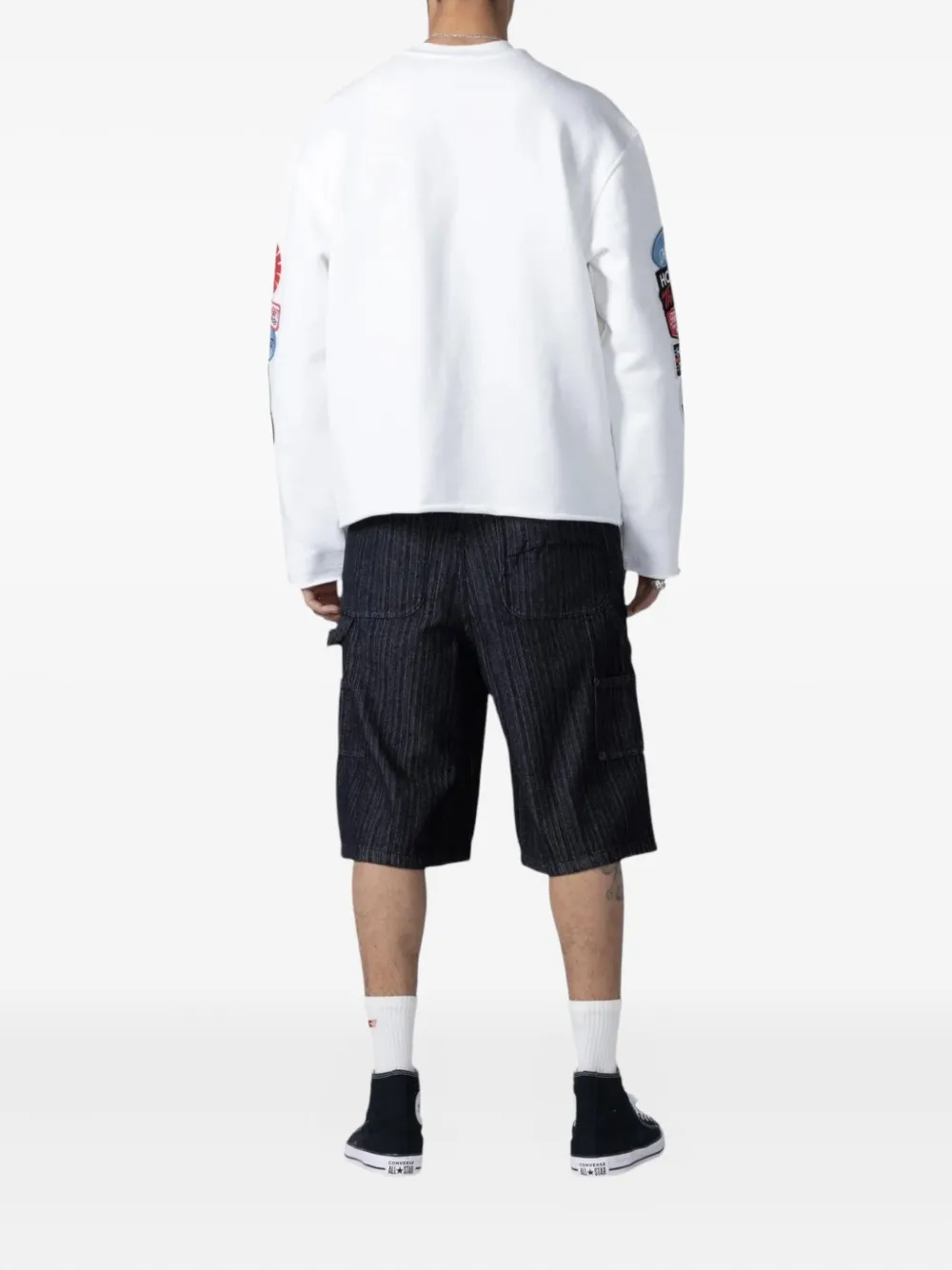 Honor The Gift Gears twill cargo shorts Zwart