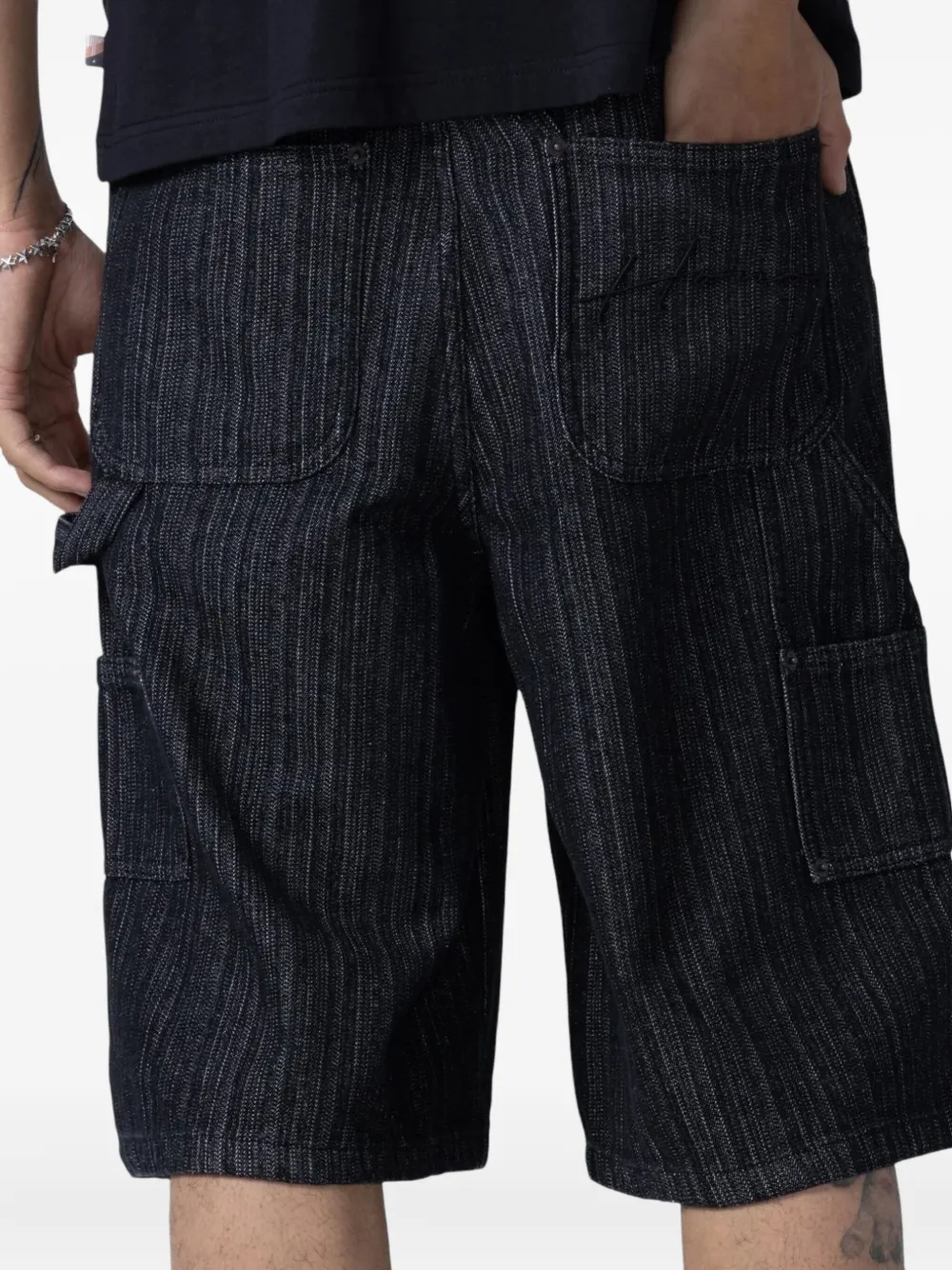 Honor The Gift Gears twill cargo shorts Zwart