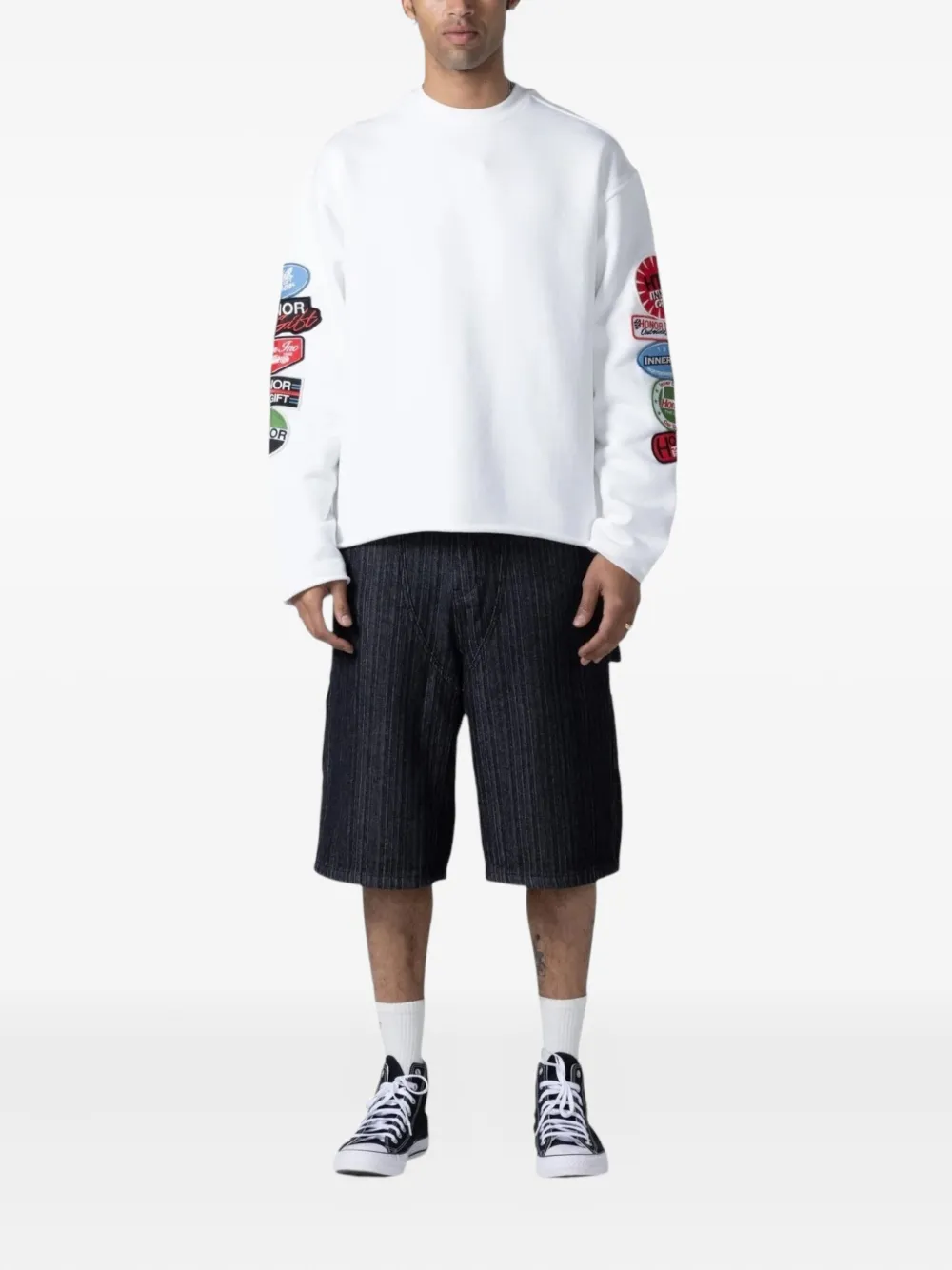 Honor The Gift Gears twill cargo shorts Zwart