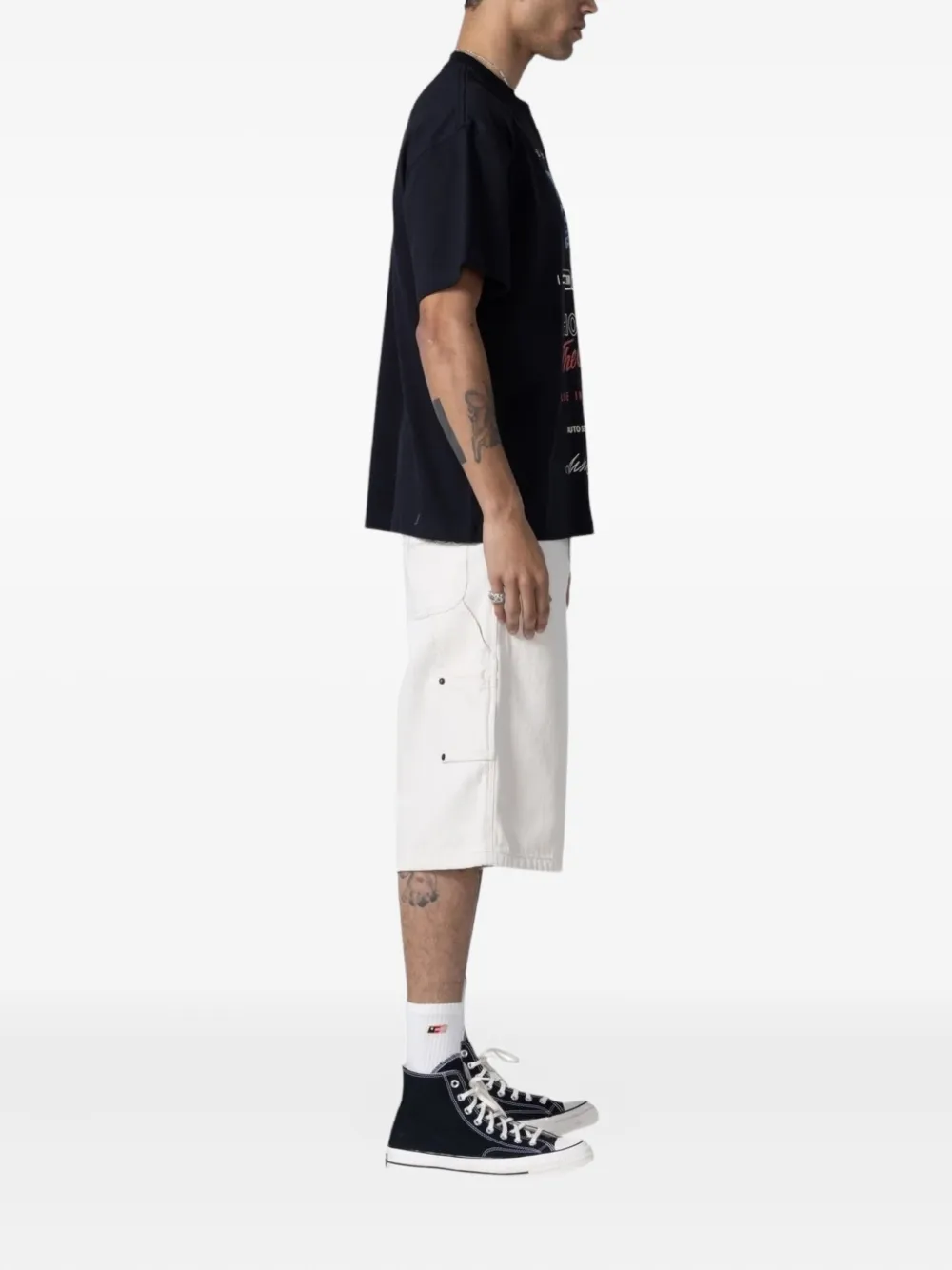 Honor The Gift Gears twill cargo shorts Zwart