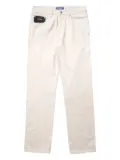 Devástates web-pocket plaid-pocket jeans - White