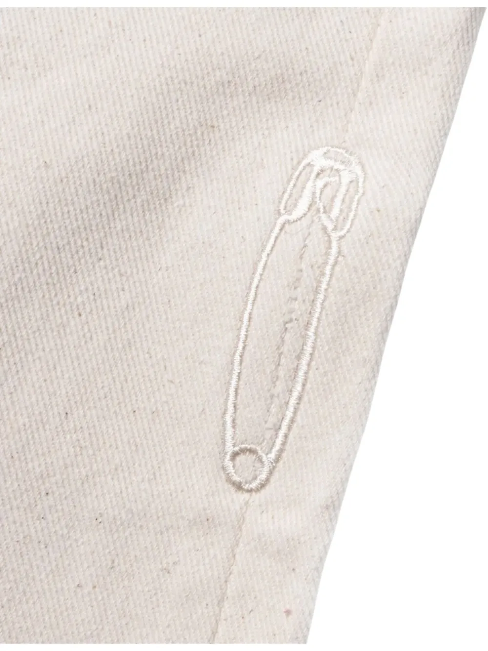 Devástates Geruite jeans met Web-zak Wit