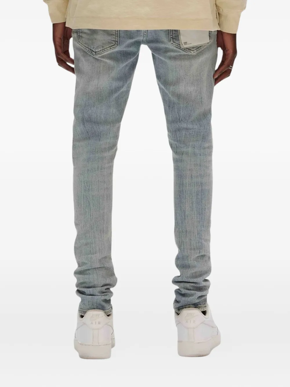 Purple Brand Jeans met toelopende pijpen Blauw