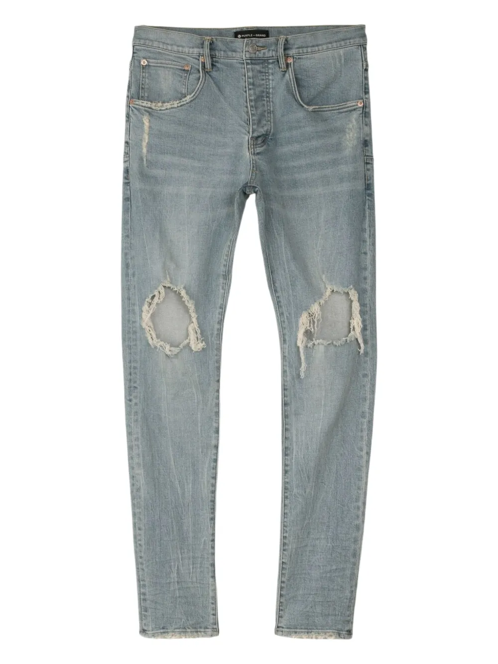 Purple Brand Jeans met toelopende pijpen Blauw