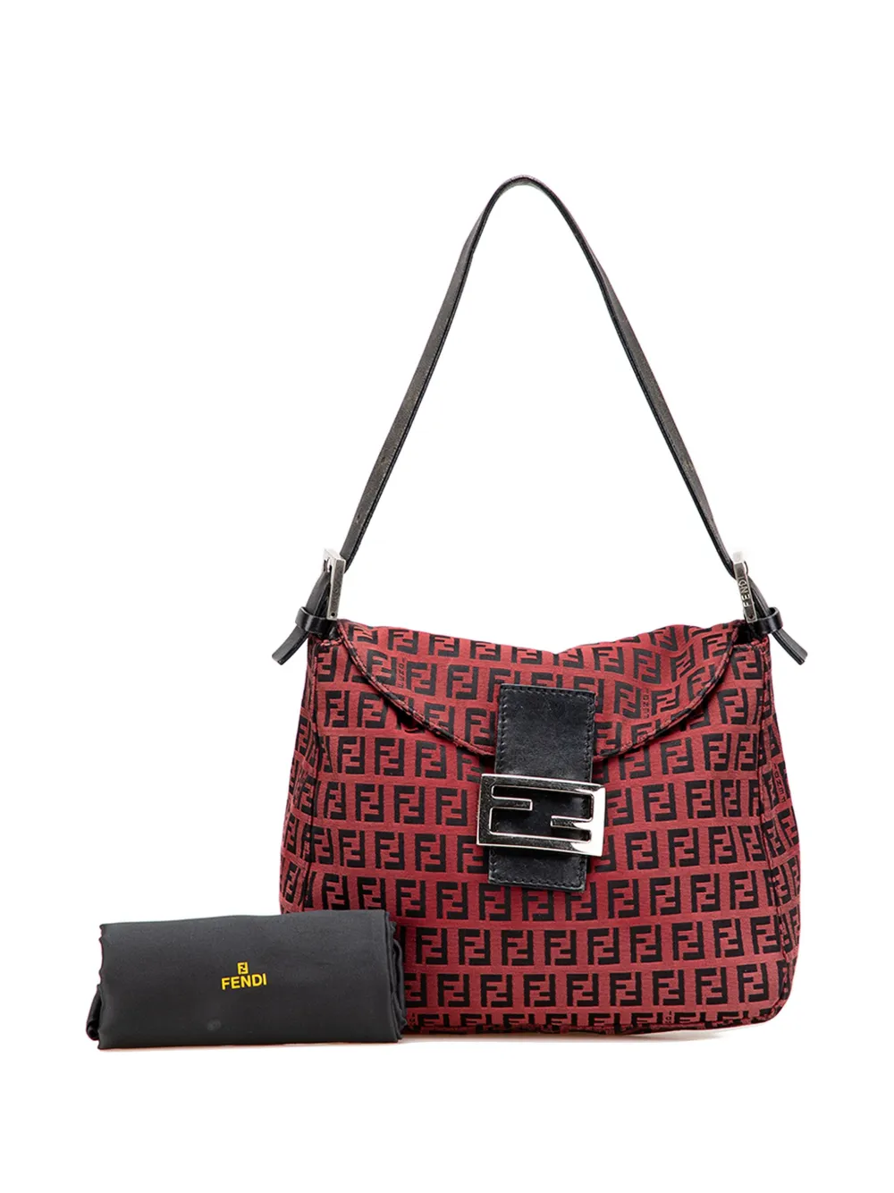 Fendi Pre-Owned 2000-2010 Zucca Canvas Double Flap Mamma Shoulder