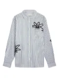 Filling Pieces striped floral shirt - White