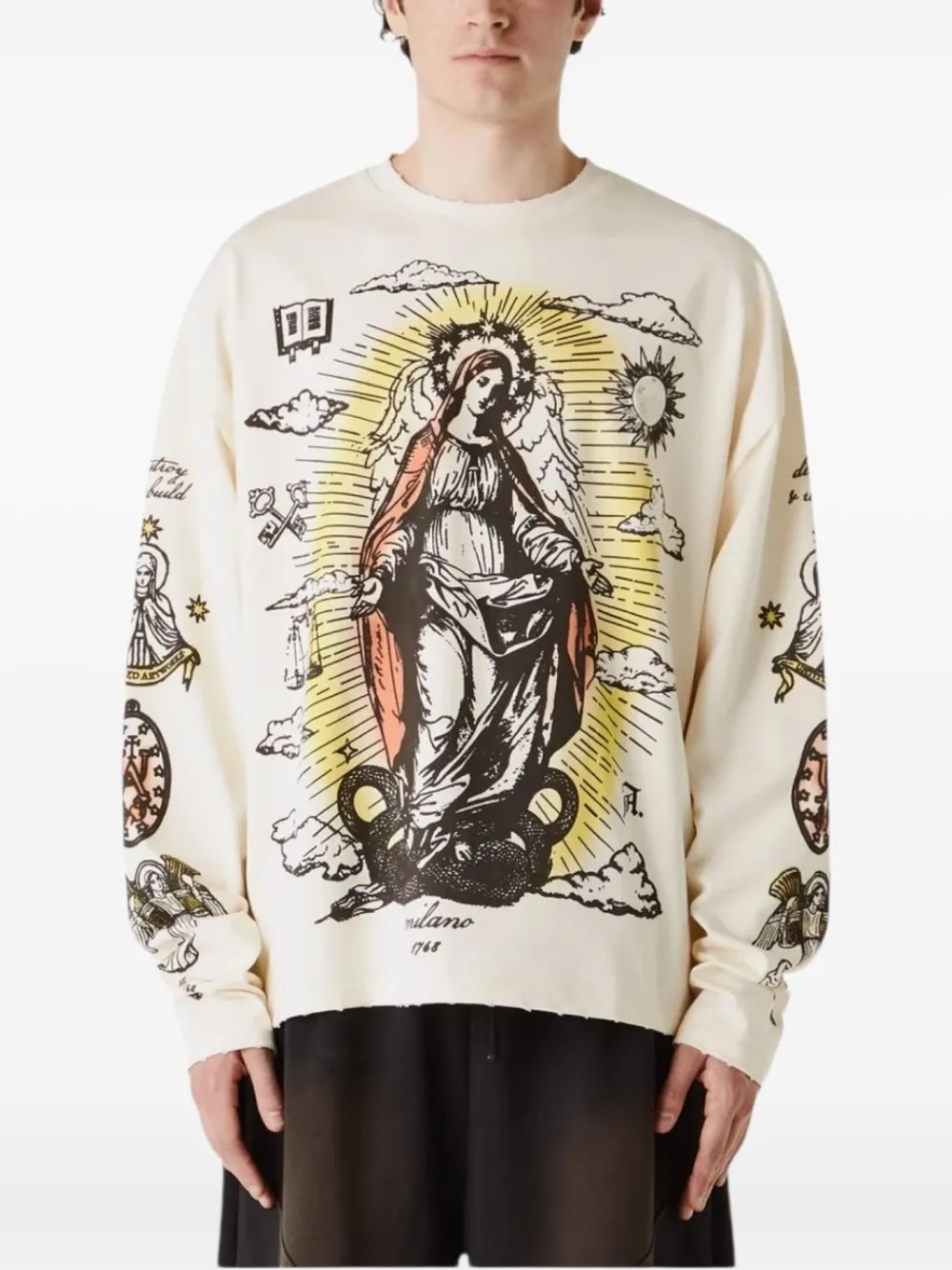 Sacred graphic-print long-sleeve T-shirt