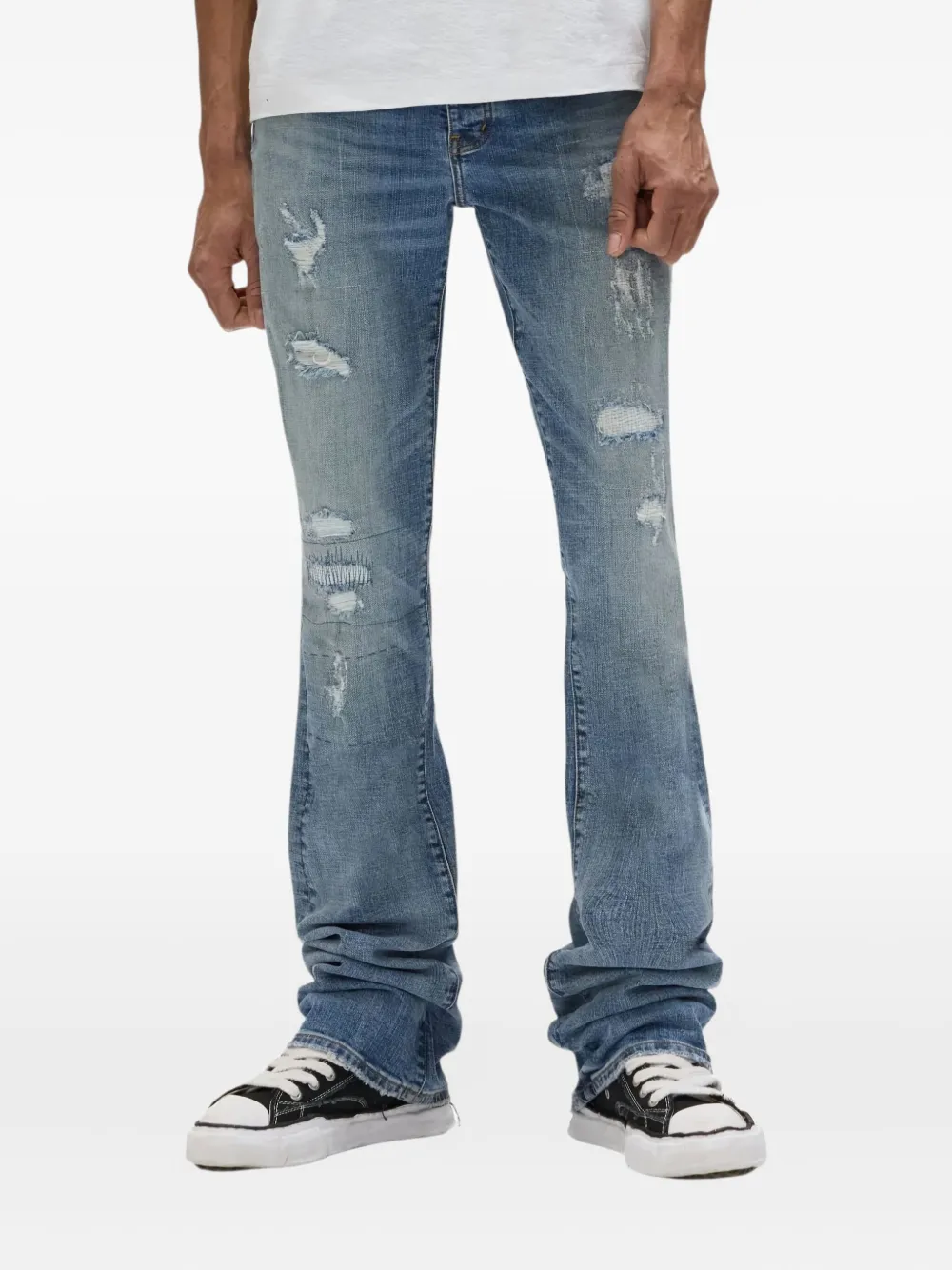 Purple Brand Jeans van katoenblend Blauw
