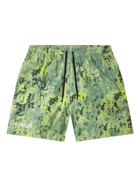 Purple Brand elastic-waistband printed shorts