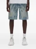 Purple Brand paint-effect denim shorts - Blue
