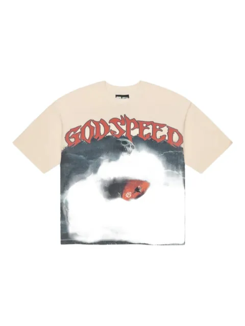 GODSPEED skull ship graphic T-shirt