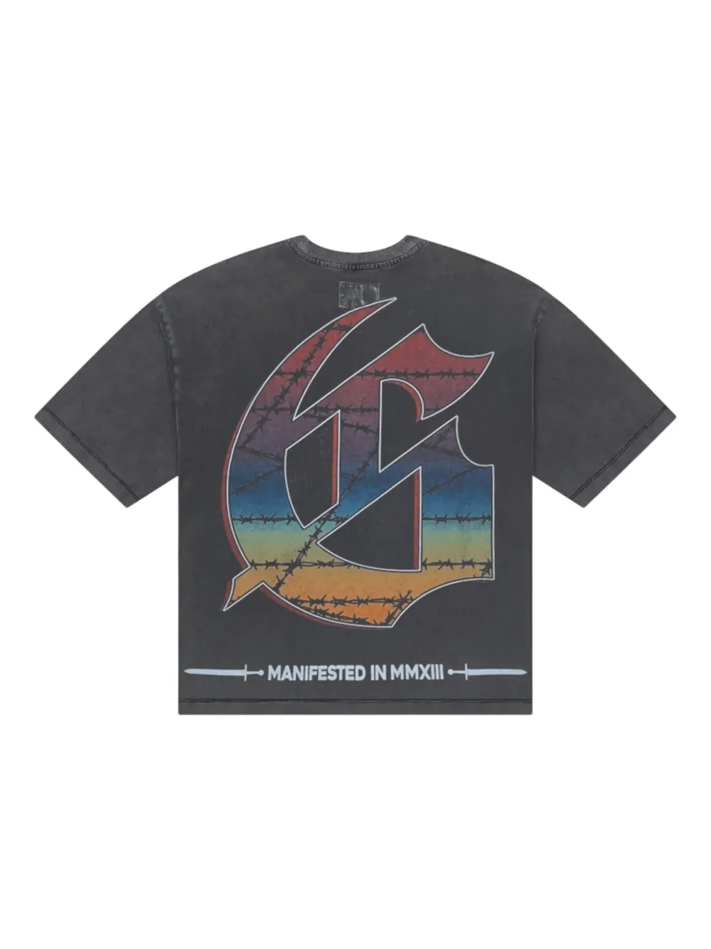 GODSPEED skeleton-print skateboarding T-shirt | Grey | Image 1