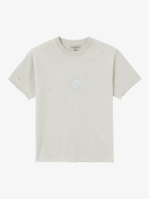 UNTITLED ARTWORKS T-shirt med slitageeffekt og logomærke