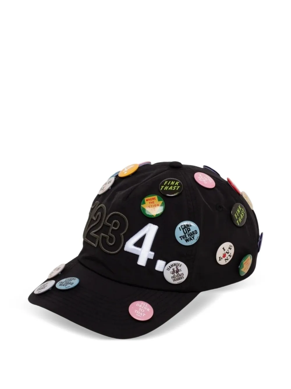 BLDG4 numbered pin-embellished baseball cap | Black | Image 1