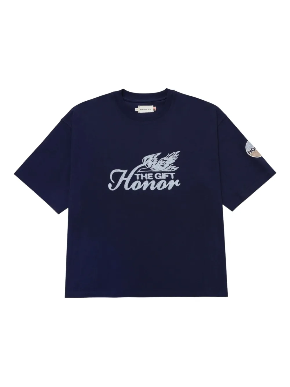 Honor The Gift T-shirt met borduurwerk Blauw