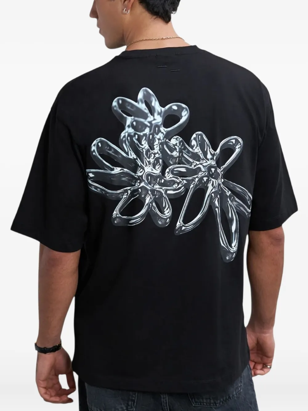 Filling Pieces T-shirt met bloemenprint Zwart