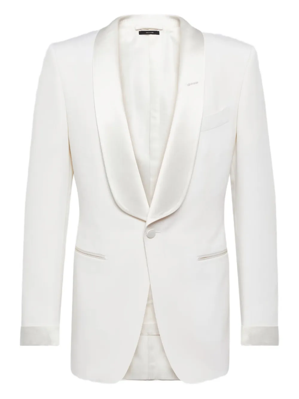 TOM FORD Jack met sjaalrevers en paspelzakken Wit