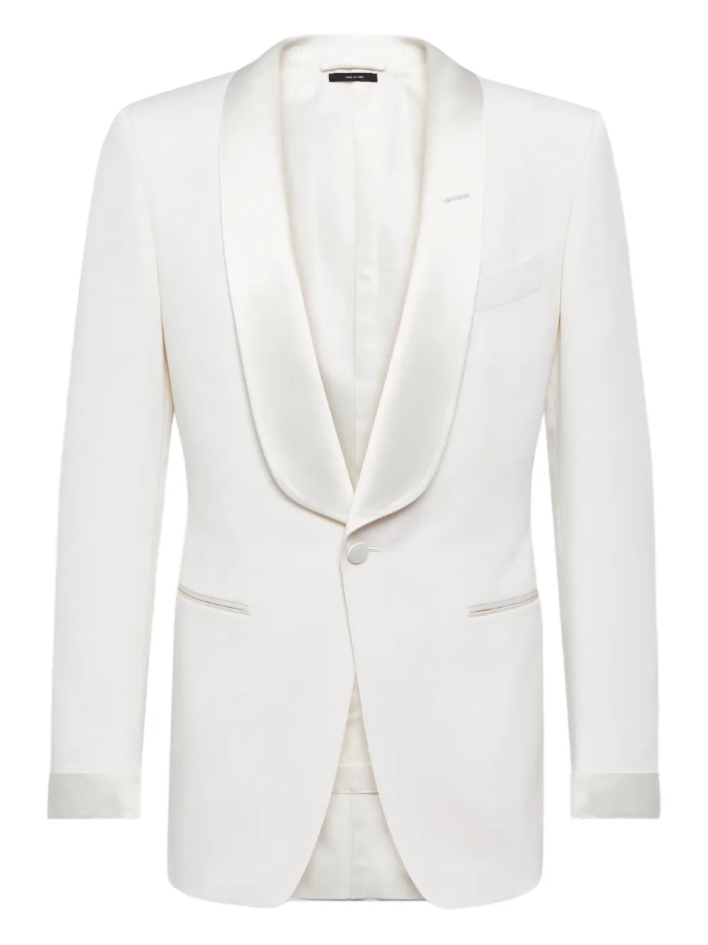 TOM FORD Jack met sjaalrevers en paspelzakken Wit