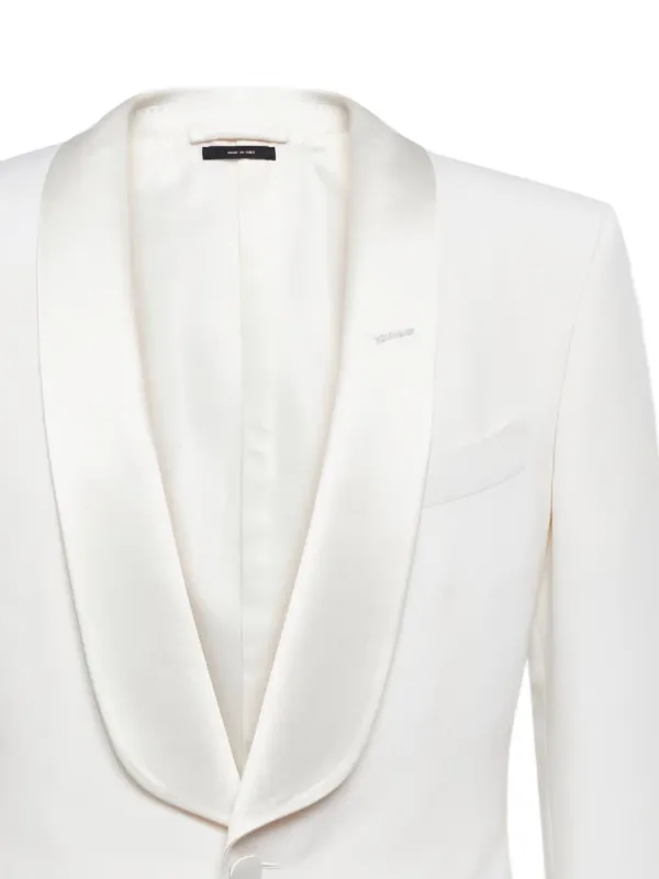 TOM FORD shawl-lapel welt-pockets Jacket White FARFETCH CY